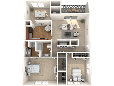 Keystone Crossing Apartment Three Bedroom